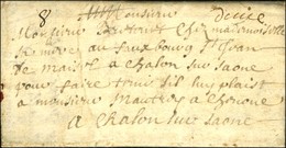 '' Dieuze '' Sur Lettre Avec Texte Daté De Château Salins Ce 10 Mars 1696 Pour Châlon Sur Saone. - TB. - R. - Other & Unclassified