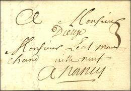 '' Dieuze '' (L N° 1A) Sur Lettre Avec Texte Daté Le 1er Janvier 1723 Pour Nancy. - SUP. - Otros & Sin Clasificación
