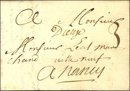 '' Dieuze '' (L N° 1A) Sur Lettre Avec Texte Daté Le 1er Janvier 1723 Pour Nancy. - SUP. - Other & Unclassified