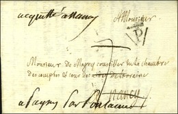 Lettre Avec Texte Daté De Paris Le 22 Septembre 1785 Pour Nancy Réexpédiée. Au Recto, Mention Manuscrite '' Acquitté à N - Other & Unclassified