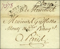 P. 52. P. / NANCY Sur Lettre Chargée Avec Texte Daté Du 21 Janvier 1792 Pour Paris. Au Recto, Mention Manuscrite '' Char - Otros & Sin Clasificación