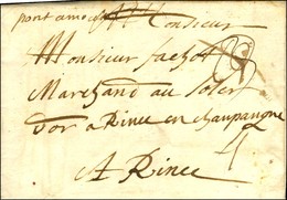 '' Pont Amousson '' Sur Lettre Avec Texte Daté Pont à Mousson 1er Juin 1699 Adressée à Rince (Reims). Taxe Annulée Et Re - Otros & Sin Clasificación