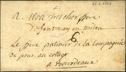 '' De Fontenay En Poitou '' (L N° 6). 1728. - TB. - R. - Otros & Sin Clasificación