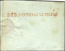 DEB. FONTENAY- LE - PEUPLE Rouge (NR De Fontenay Le Comte). Au Recto, Marque Postale CHANTONNAY. Taxe 2 Annulée Et Menti - Otros & Sin Clasificación