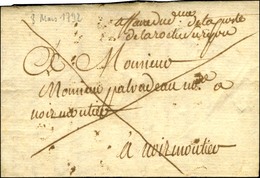 Franchise Manuscrite '' Affaire Du Dre De La Poste / De La Roche Sur Yon '' Sur Lettre Avec Texte Daté Du 8 Mars 1792. - - Otros & Sin Clasificación