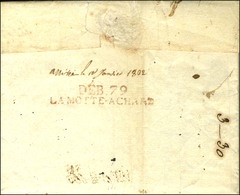 DEB. 79 / LA MOTTE ACHARD Rouge Sur Lettre De Nancy Avec Texte Daté Le 19 Décembre 1821. - SUP. - R. - Andere & Zonder Classificatie