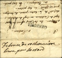 '' Debourse De Rocheservriere / Bonne Pour Les Essards '' Sur Lettre De Grenoble Avec Texte Daté 1768. - TB. - Otros & Sin Clasificación