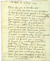 LETTRE DE SOLDAT EN 1813. - Other & Unclassified