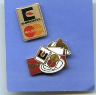 2 Pin's Eurocard - Mastercard - Bon Appétit - Banques
