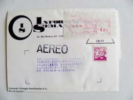 Cover Brazil Atm Machine Stamp Label - Lettres & Documents