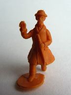 FIGURINE PUBLICITAIRE STENVAL TINTIN 19 Monochrome Orange - Pas Dunkin - Hergé PROFESSEUR TOURNESOL (2) - Tintin