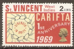 St Vincent 1969  SG 278  CARIFTA  Lightly Mounted Mint - St.Vincent (...-1979)