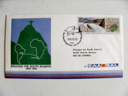 Cover South Africa RSA 1990 Rio De Janeiro Brazil Plane Avion Airplane - Brieven En Documenten