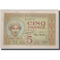 Billet, Madagascar, 5 Francs, Undated (ca.1937), KM:35, SUP+ - Madagaskar