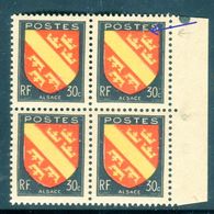 France - N° 756, 1 Exemplaire Avec éclat Jaune Dans Un Bloc De 4, Neufs Luxes - Ref V477 - Unused Stamps