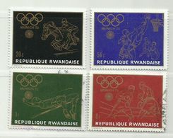 Timbre Rwanda N° 422 - 424 - 425 - 426 Jeux Olympiques D'été De 1972 Munich - Usados