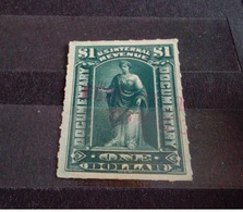 RARE 1 $ DOLLAR US REVENUE DOCUMENTARY 1899 RED SEAL WMK UNUSED STAMP TIMBRE - Newspaper & Periodical