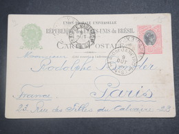 BRÉSIL - Entier Postal De Coritiba Pour Paris En 1904 - L 15138 - Postwaardestukken