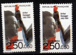France 2750 Variété Visage Gris Noir Et Gris Rose Coluche Neuf ** TB MNH Sin Charnela - Unused Stamps