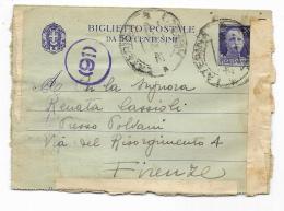 BIGLIETTO POSTALE DA 50 CENTESIMI 1943 - Poststempel