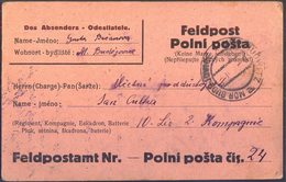 CZECH - AUSTRIA - K.u.K.  FELDPOSTKARTE  - MOR. BUDEJOVICE - 1916 - ...-1918 Vorphilatelie