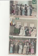 ENFANCE CPA  COLORISEE  THEME MARIAGE  PARODIE . - Humorous Cards