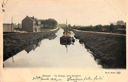 Douai - La Scarpe, Vers Lambres (animation, Batellerie, Colorisée, 1906) - Binnenschepen