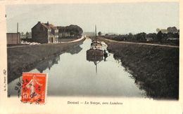 Douai - La Scarpe, Vers Lambres (animation, Batellerie, Colorisée, 1912) - Houseboats