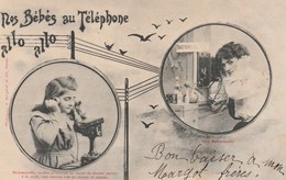 THEME ENFANCE   CPA  BERGERET  LES BEBES AU TELEPHONE - Other & Unclassified