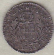 Perou . 1/2 Real 1835 MM . Argent. Rare.  KM# 144.1 - Perú