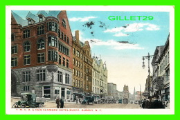 ALBANY, NY - Y.M.C.A. & NEW KENMORE HOTEL BLOCK, ANIMATED -  TRAVEL IN 1920 - - Albany
