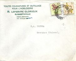 Airmail Brief  "Lefebvre, Fournitures/Outillage Horlogères, Elisabethville"           1953 - Lettres & Documents