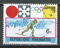 Rwanda 1971. Scott #440 (U) Winter Olympic Games, Sapporo, Cross-country Skiing - Used Stamps