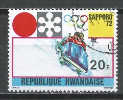 Rwanda 1971. Scott #442 (U) Winter Olympic Games, Sapporo, Bobsledding - Gebruikt