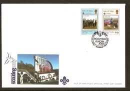 MAN, Isla De   -EUROPA  2007-" A CENTENARY SCOUT -EUROPA-CEPT"- FDC De La SERIE De 2 V. - 2007