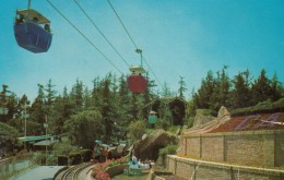 Skyway Ride Over Disneyland, Fantasyland Casey Jr. Railroad Storybook Land Canal, C1950s Vintage Postcard - Disneyland