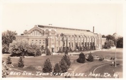 Ames Iowa, Iowa State College, Men's Gymnasium, C1940s Vintage Real Photo Postcard - Ames