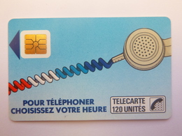 France - Télécarte Cordons - SO2 - 120 Unités - Fond Bleu AE Texte 4 Lignes - Utilisée - Telefonschnur (Cordon)