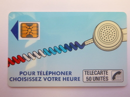 France - Télécarte Cordons - SC4ON - 50 Unités - Fond Bleu AE Texte 4 Lignes 7 Sous E Glacée Petite Flèche - Utilisée - Telefonschnur (Cordon)