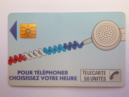 France - Télécarte Cordons - GEM - 50 Unités - Fond Bleu SE Texte 4 Lignes 7 Sous B Verso Rouge Brun - Utilisée - Cordons'