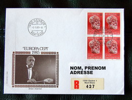 Suisse - 1985 Lettres Europa Emission 1er Jour - Reco. Ayant Voyagé - Storia Postale