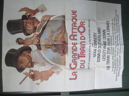 Affiche De Cinéma D'Epoque/Grand  Format/La GRANDE ATTAQUE Du TRAIN D'OR/Sean CONNERY/D SUTHERLAND/1979  AFF25 - Plakate