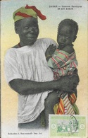 Afrique - Sénégal, Dakar - Femme Bambara Et Son Enfant - Collection J Benyoumoff, Carte Colorisée Non Circulée - Africa