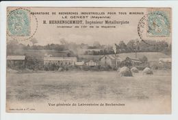 LE GENEST - MAYENNE - LABORATOIRE DE RECHERCHES INDUSTRIELLES POUR TOUS MINERAIS - INVENTEUR DE L'OR - Le Genest Saint Isle