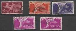 1945 Italia Italy Repubblica ESPRESSO  EXPRESS 5v.: 15/25/30L+50Lx2 Usati USED - Eilpost/Rohrpost