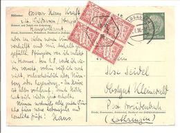 Timbre Taxe 30 C En Bloc De 4.Breitenbach.Pkt Deutschland Hindenburg 1936 Waldsassen - 1859-1959 Lettres & Documents