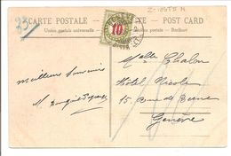 Cp 63 Châtelguyon>Suisse Geneve Avec TP Taxe Z.no 18. 1908 - 1859-1959 Lettres & Documents