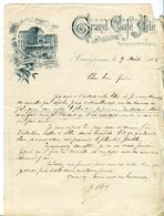 LETTRE-GRAND CAFÉ ADE- CARCASSONNE- 1902- - Sport & Tourismus