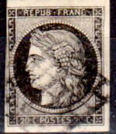 Francia-A0003 - 1849: Y&T N. 3 (o) Used - Senza Difetti Occulti. - 1849-1850 Ceres