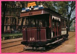 Delcampe - Bruxelles - La " California " Voiture Mixte 346 - Tramway - Bois BOSCH - Bourse - Place Stephanie - VETRAMU - Nahverkehr, Oberirdisch